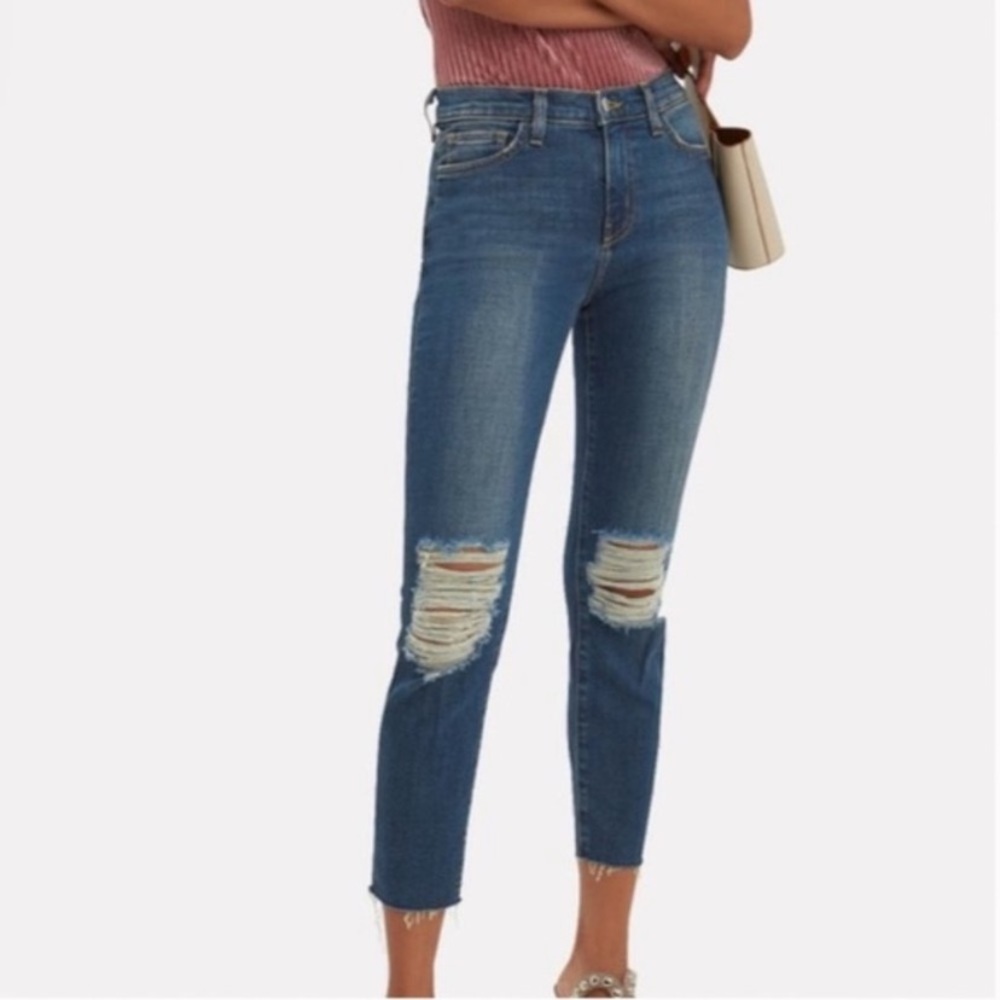 L'AGENCE Blue Distressed Jeans